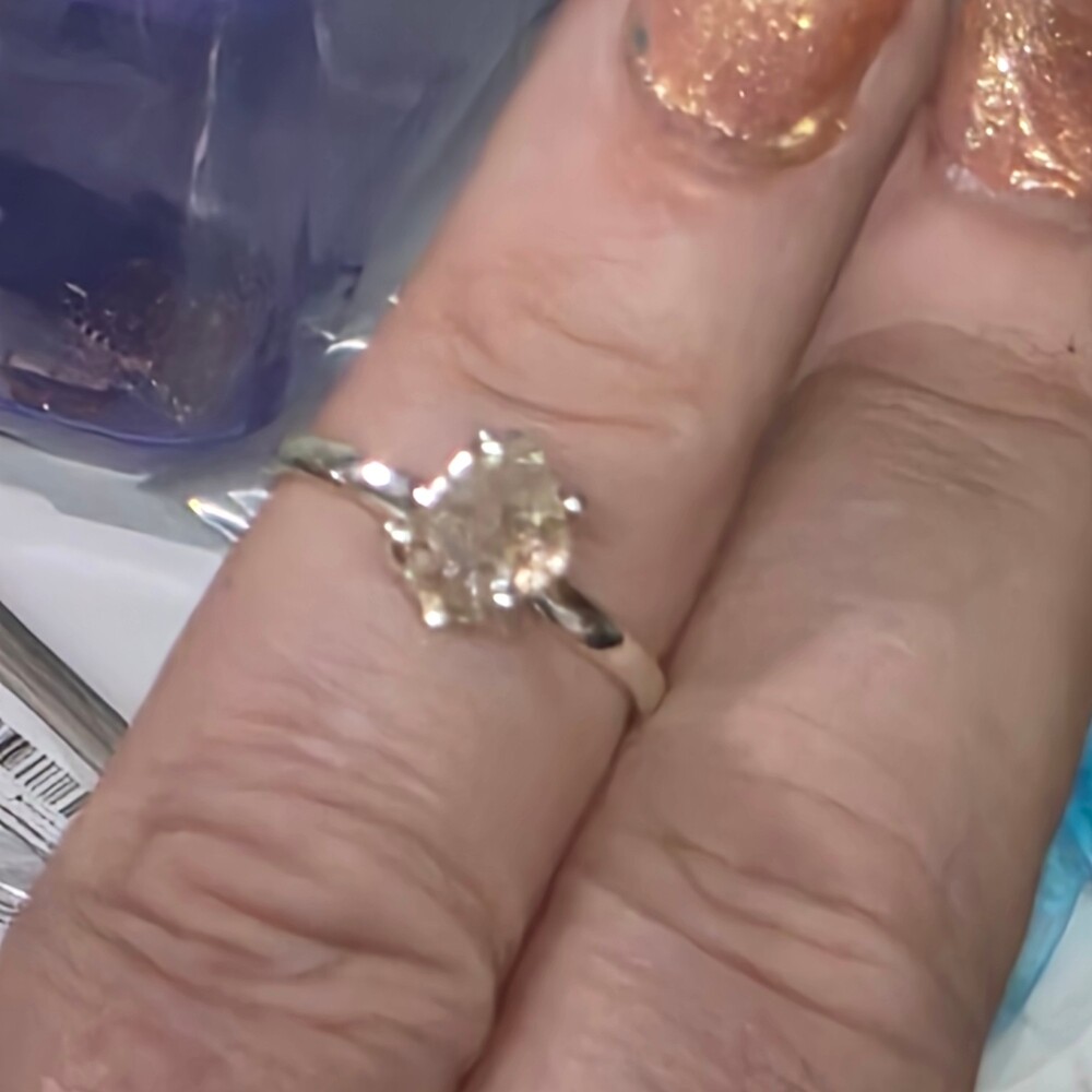 Artisan. 925 Herkimer diamond ring. Sterling silver 6